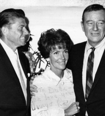 Ronald and Nancy Reagan with John Wayne