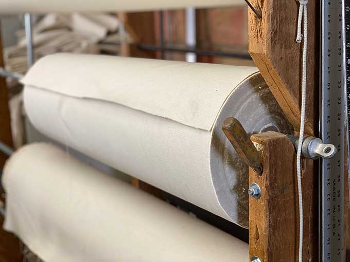 Sheridan Tent Canvas Fabric Rolls in Shop