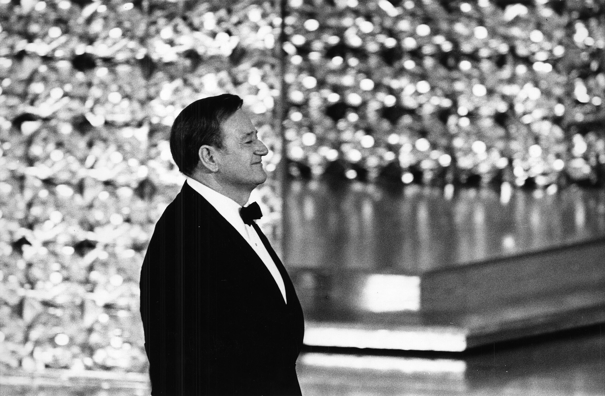 John Wayne accepting the Oscar for Best Actor in True Grit (1970). Photo courtesy of John Wayne Enterprises.
