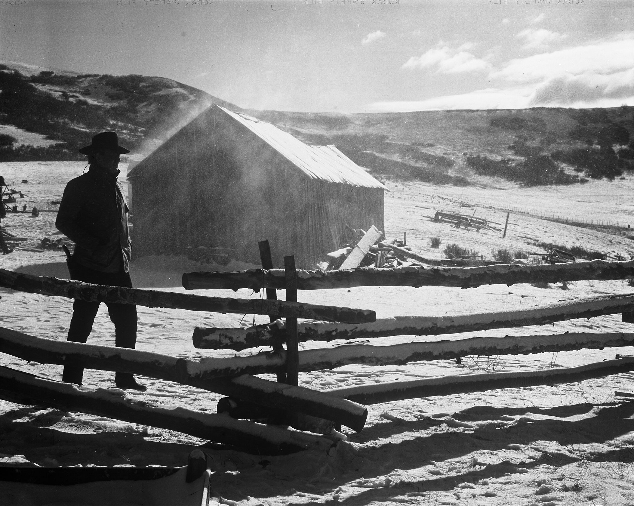 John Wayne in Colorado during the filming of True Grit. Photo JWE