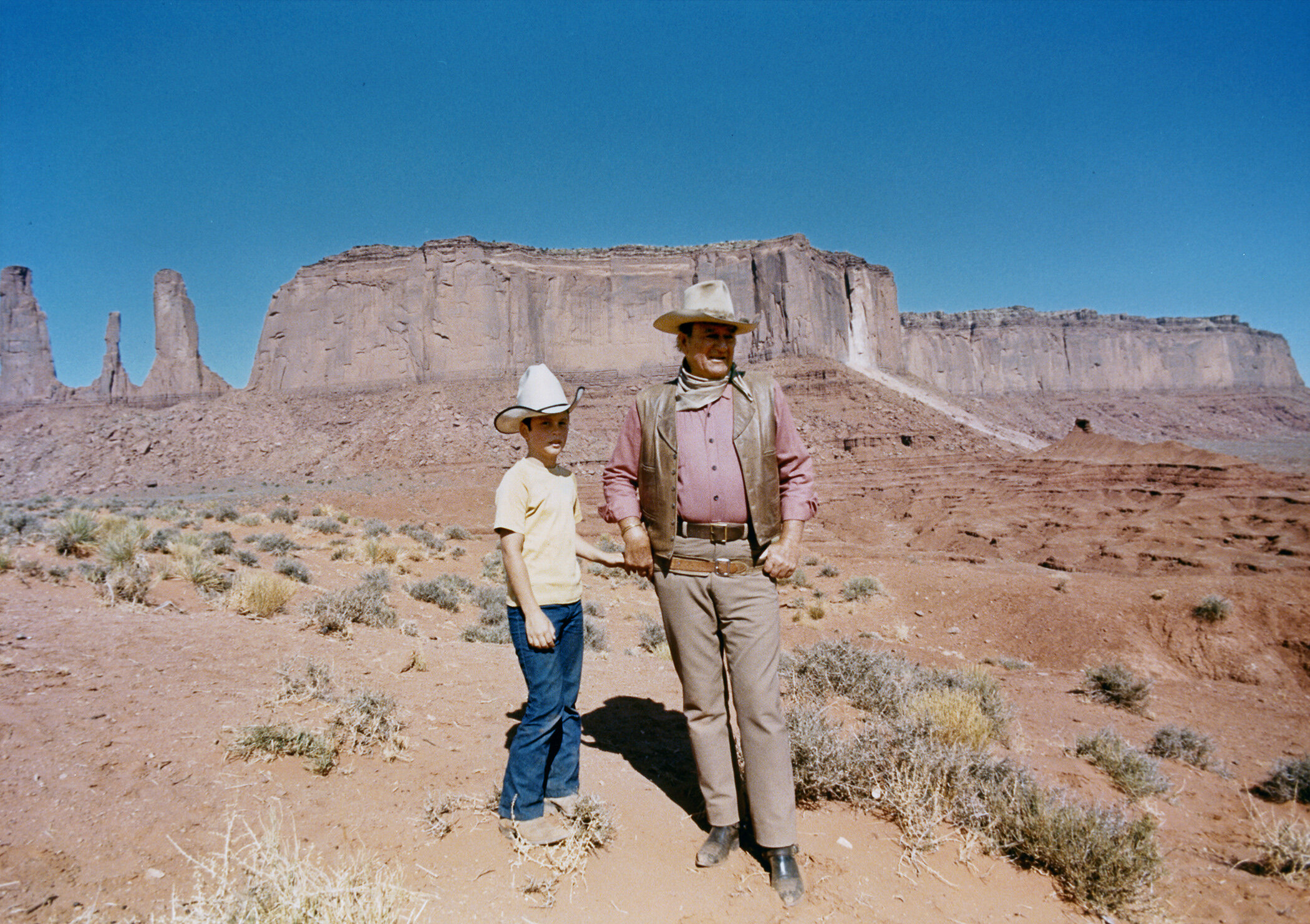 Ethan and his dad in Monument Valley.