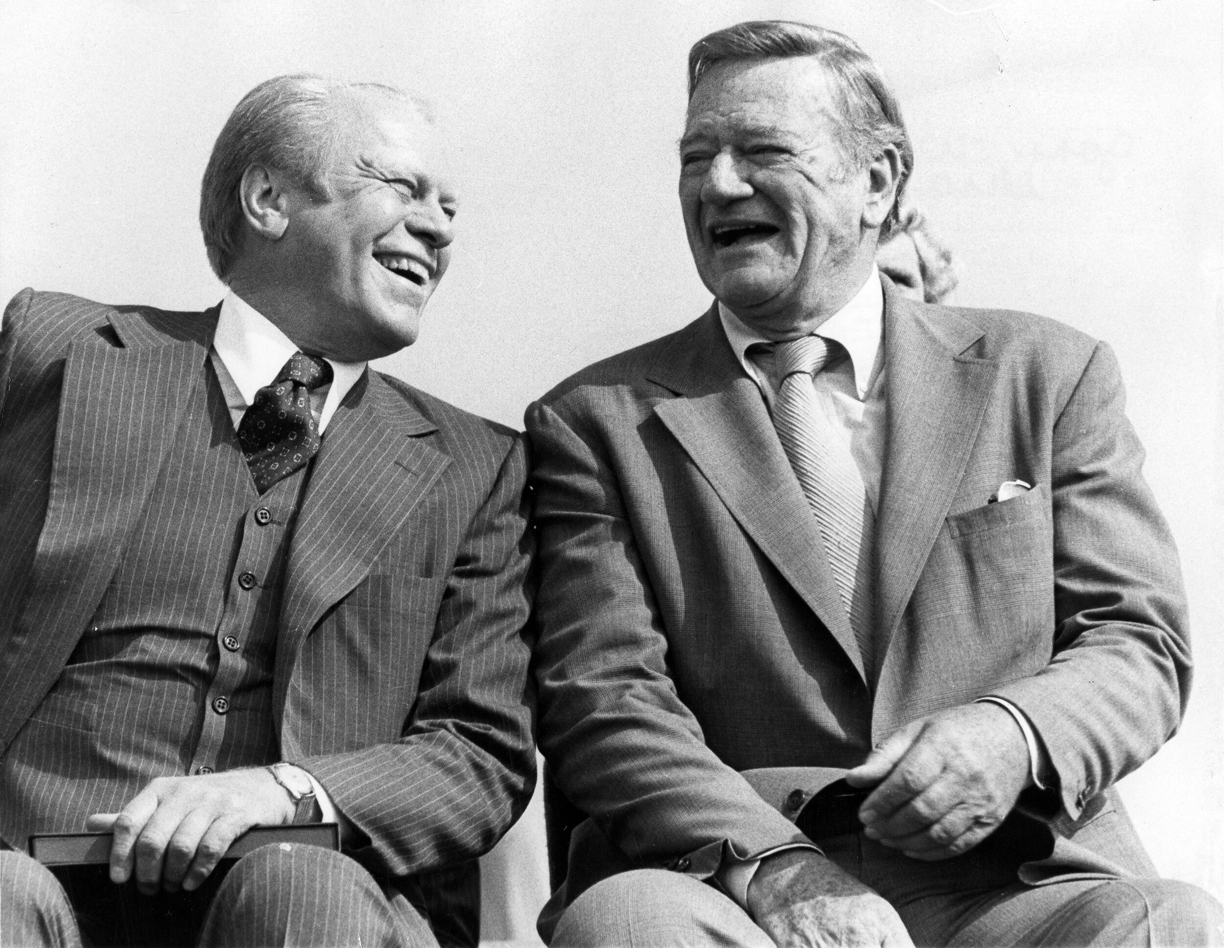 Gerald R. Ford and John Wayne.