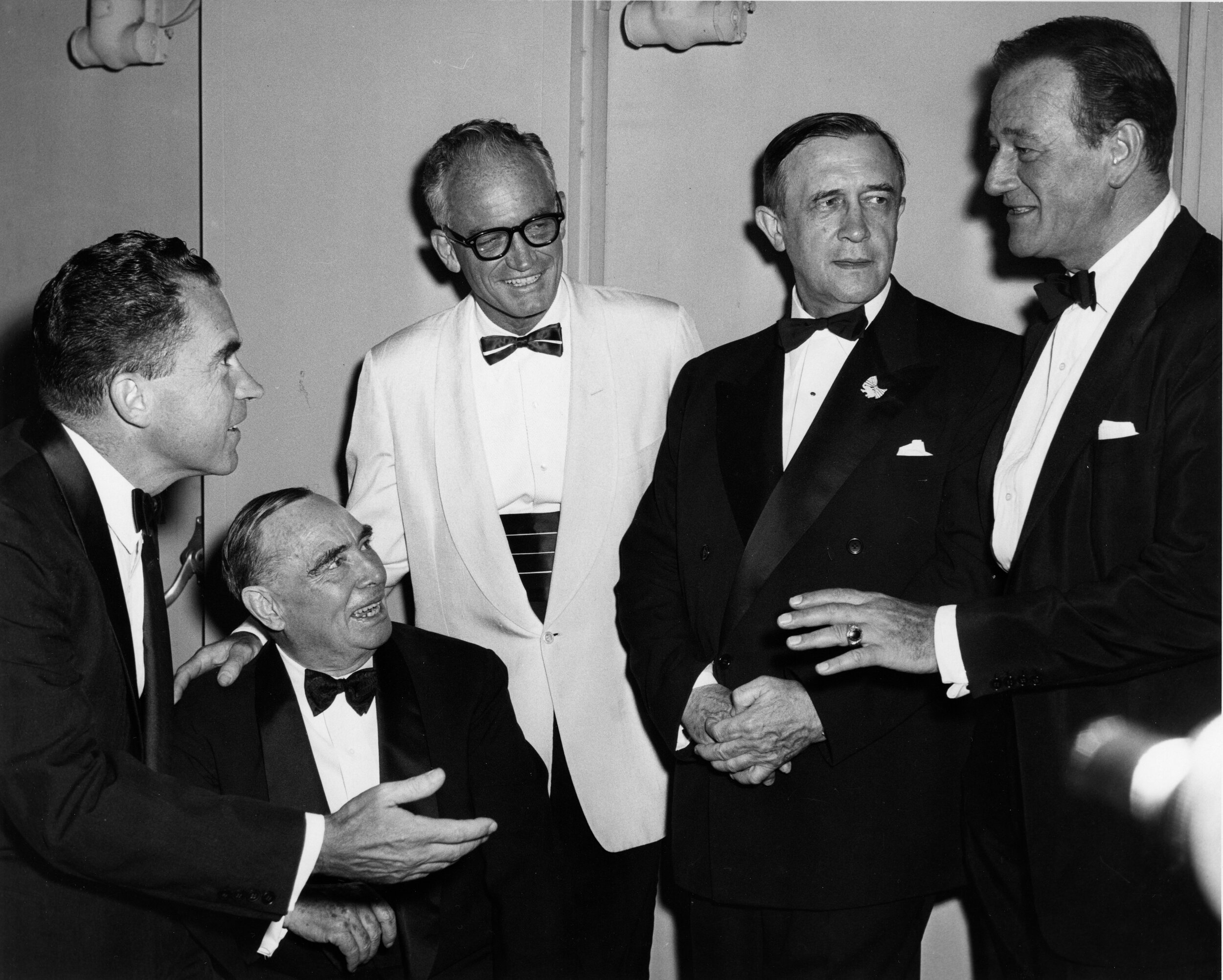 John Wayne with Richard Nixon, Garry Goldwater and friends.