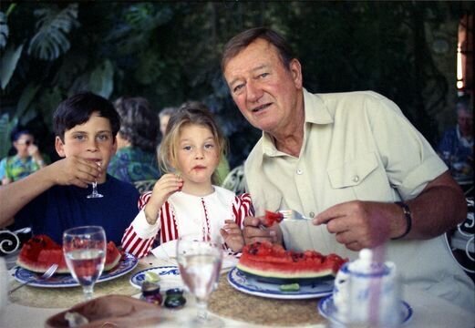 Ethan, Marisa and John Wayne.