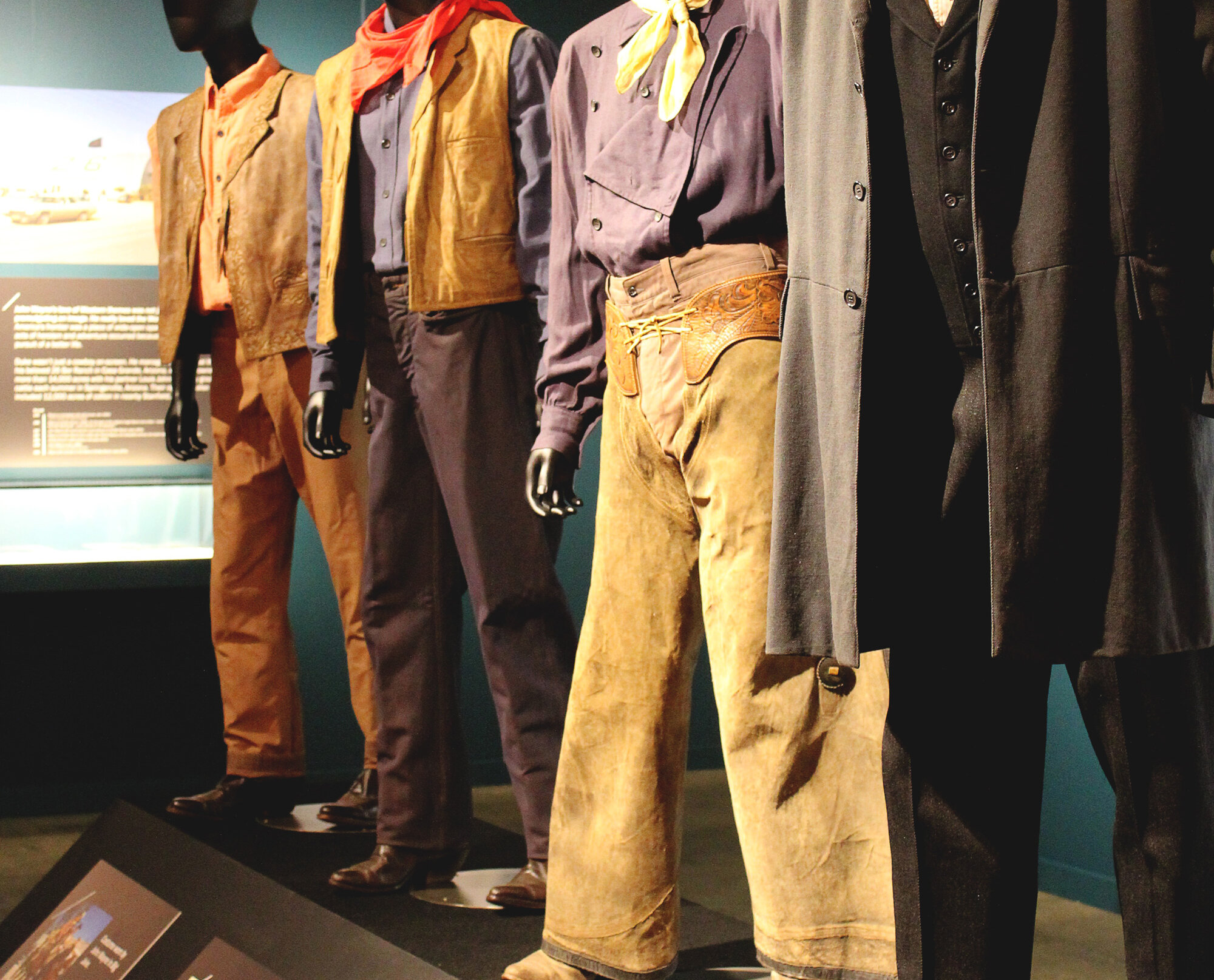 John Wayne’s costumes on display at an exhibit in Nashville, Tennessee. Photo courtesy of JWE