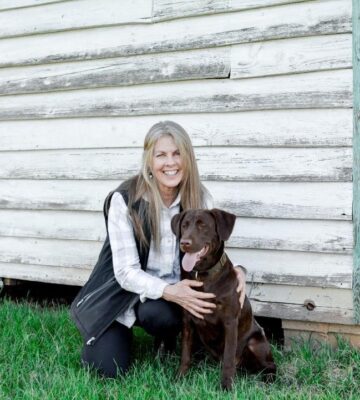 woman with dog