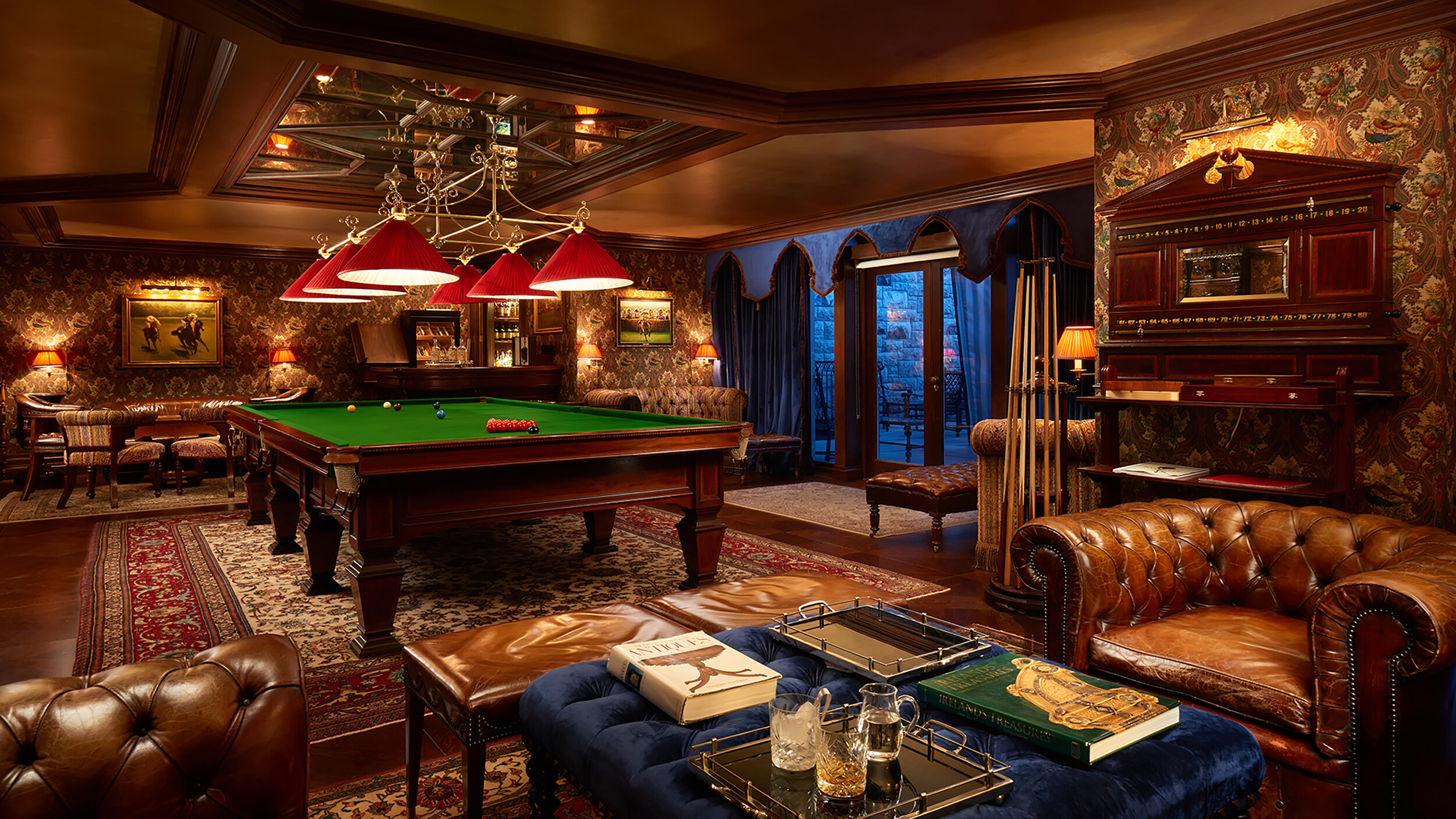 Billiards Room at Ashford Castle