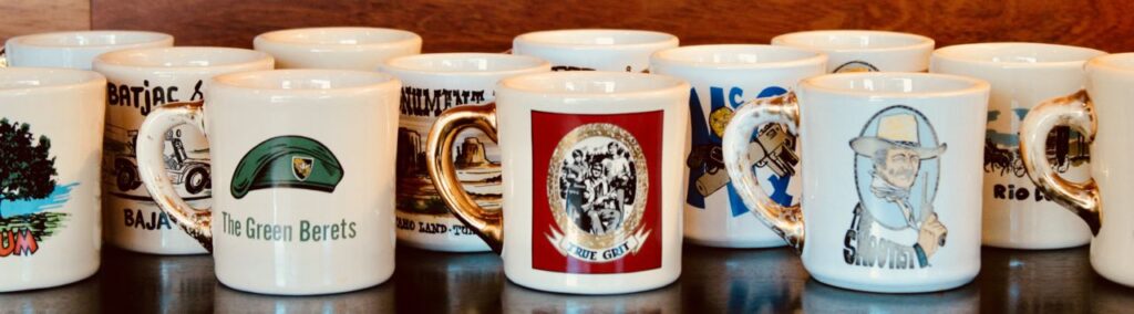 Original John Wayne Gold Handle Mugs 